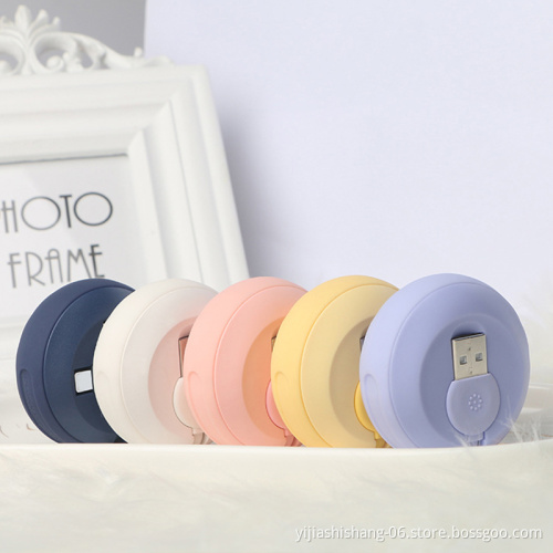 Wholesale Custom Logo Round Silicone Retractable Flat 3 In 1 Charging Usb Cable For Cell Phone Type C Micro Android Charger